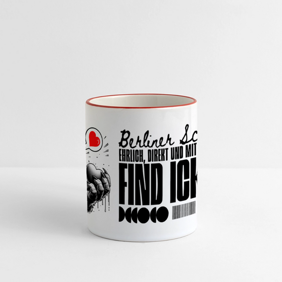 Berlin Souvenir-FIND ICK JUT-Panoramatasse - Weiß/Rot