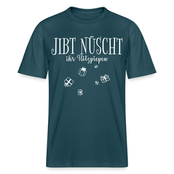 JIBT NÜSCHT - Relaxed Fit Unisex Bio-T-Shirt - Dunkles Petrol