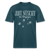 JIBT NÜSCHT - Relaxed Fit Unisex Bio-T-Shirt - Dunkles Petrol