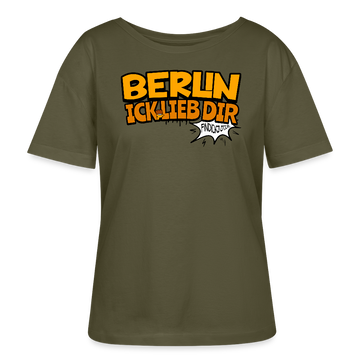 BERLIN ICK LIEB DIR-Rundhals Frauen Bio-T-Shirt - Khaki