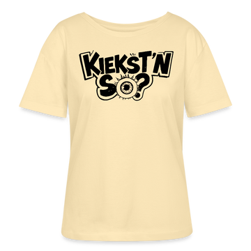 KIEKSTN SO?-Rundhals Frauen Bio-T-Shirt mit echt Berliner Schnauze - Creme