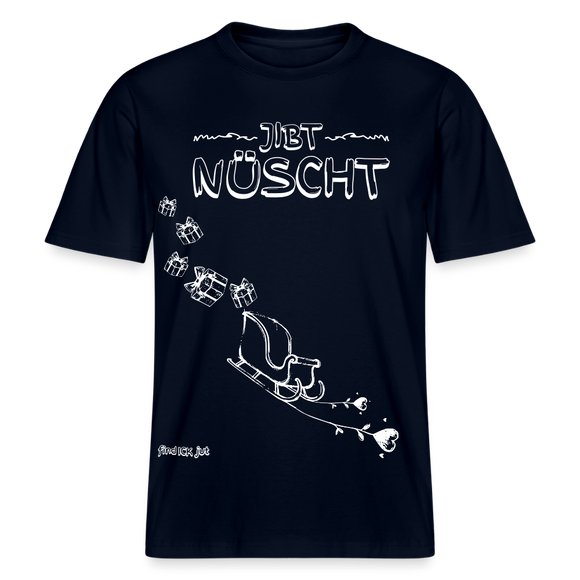Weihnachten in Berlin 25-JIBT NÜSCHT-Unisex Relaxed Fit Bio-T-Shirt - Navy