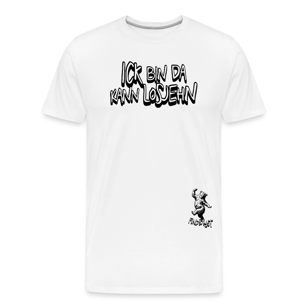 ICK BIN DA-Männer Premium Bio T-Shirt - Weiß
