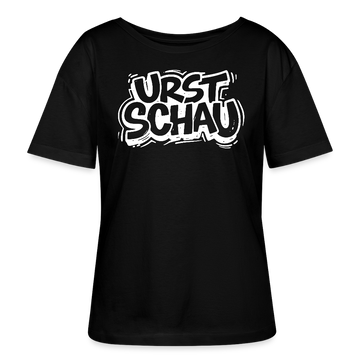 Ostalgie-Rundhals Frauen Bio-T-Shirt-URST SCHAU - Schwarz