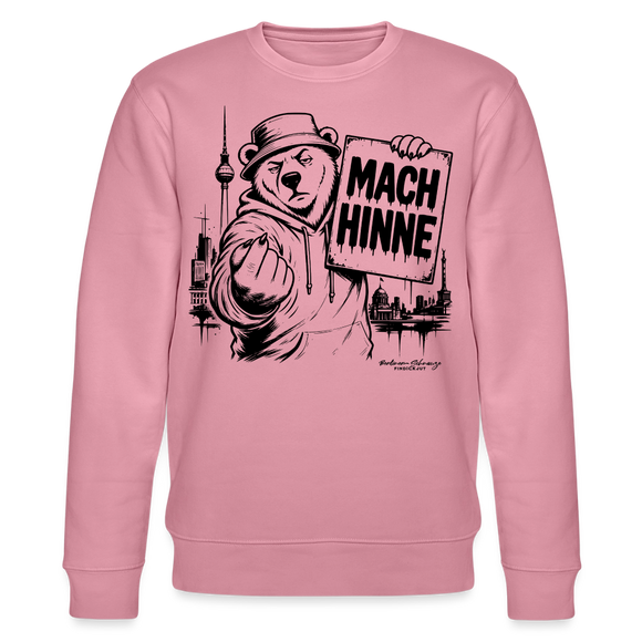 Berlin Sweatshirt mit Berliner Schnauze-MACH HINNE-Unisex Bio-Sweatshirt - Lila Traum