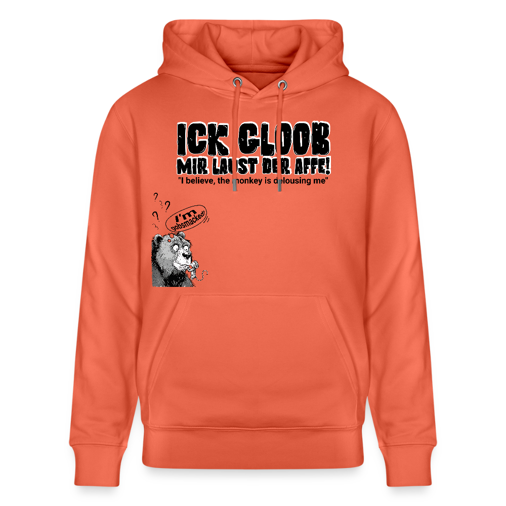 ICK GLOOB, MIR LAUST DER AFFE-Unisex Bio-Hoodie - Hellrot