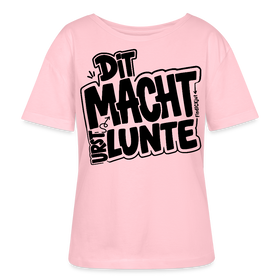Berliner Ostalgie Shirt-DIT MACHT URST LUNTE-Rundhals Frauen Bio-T-Shirt - Hellrosa