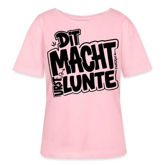 Berliner Ostalgie Shirt-DIT MACHT URST LUNTE-Rundhals Frauen Bio-T-Shirt - Hellrosa