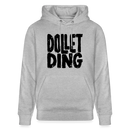 DOLLET DING-Berliner Spruch-Unisex Bio-Hoodie - Grau meliert
