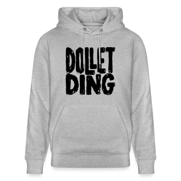 DOLLET DING-Berliner Spruch-Unisex Bio-Hoodie - Grau meliert