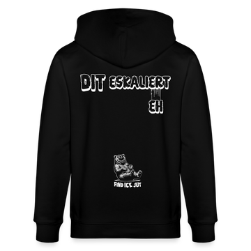 DIT ESKALIERT EH-Unisex Bio-Kapuzenjacke - Schwarz