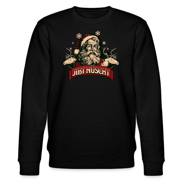 JIBT NÜSCHT zu Weihnachten in Berlin-Unisex Bio-Sweatshirt - Schwarz
