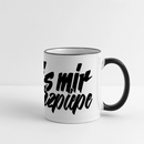 Dit is mir SCHNURZPIEPE-Panoramatasse - Weiß/Schwarz