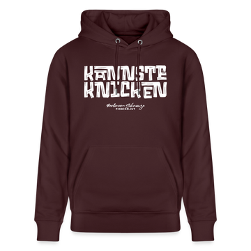 Berliner Schnauze - KANNSTE KNICKEN-Unisex Bio-Hoodie - Maroon