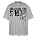 JEH MIR NICH UFFN SENKEL-Oversized Unisex Bio T-Shirt - Grau meliert