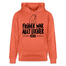 Berliner Spruch-FRÜHER WAR ALLET LEICHTERUnisex Bio-Hoodie - Hellrot