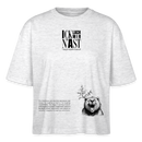 ICK LACH MIR N AST-Frauen Boxy Bio-T-Shirt - Weiß meliert