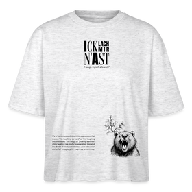 ICK LACH MIR N AST-Frauen Boxy Bio-T-Shirt - Weiß meliert