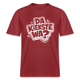 Berlin Shirt mit Spruch-DA KIEKSTE WA- RELAXED FIT Unisex Bio T-Shirt - Erdrot