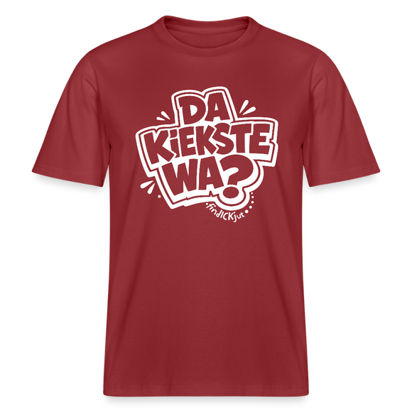 Berlin Shirt mit Spruch-DA KIEKSTE WA- RELAXED FIT Unisex Bio T-Shirt - Erdrot