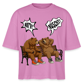 Berliner Bären Shirt mit Berliner Schnauze-WATN? NÜSCHT!-Frauen Boxy Bio-T-Shirt - Pink