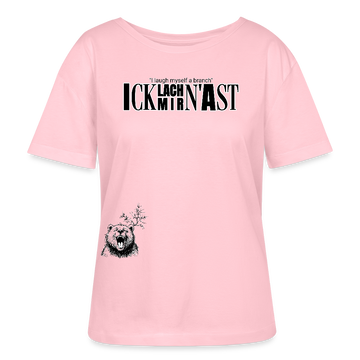ICK LACH MIR N AST-Rundhals Frauen Bio-T-Shirt - Hellrosa