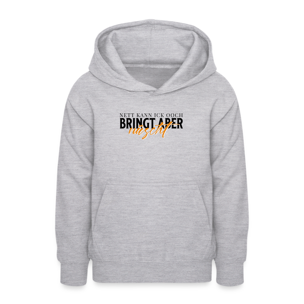 NETT KANN ICK OOCH - Teenager Hoodie - Hellgrau meliert