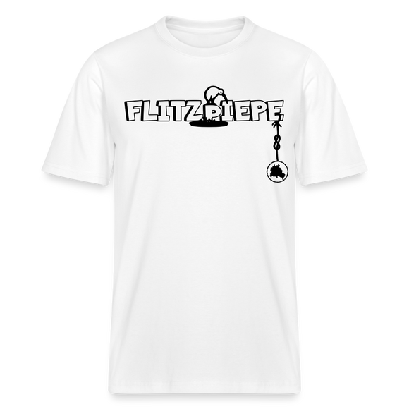 EINE FLITZPIEPE - Relaxed Fit Unisex Bio-T-Shirt - Weiß