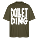 DOLLET DING-Dit Berlin Shirt mit Kodderschnauze-Oversized Unisex Bio - Khaki