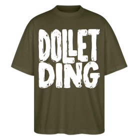 DOLLET DING-Dit Berlin Shirt mit Kodderschnauze-Oversized Unisex Bio - Khaki