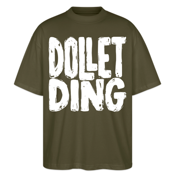 DOLLET DING-Dit Berlin Shirt mit Kodderschnauze-Oversized Unisex Bio - Khaki