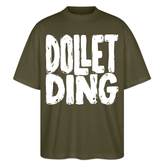 DOLLET DING-Dit Berlin Shirt mit Kodderschnauze-Oversized Unisex Bio - Khaki