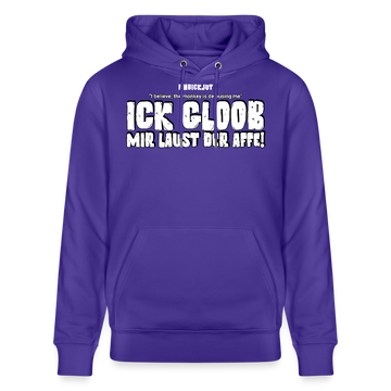 ICK GLOOB MIR LAUST DER AFFE-Unisex Bio-Hoodie - Purple Love 