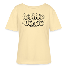 Berliner Spruch-Sommershirt-IS DIT NE DEMSE-Rundhals Frauen Bio-T-Shirt - Creme