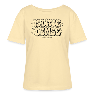 Berliner Spruch-Sommershirt-IS DIT NE DEMSE-Rundhals Frauen Bio-T-Shirt - Creme