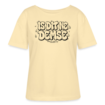 Berliner Spruch-Sommershirt-IS DIT NE DEMSE-Rundhals Frauen Bio-T-Shirt - Creme