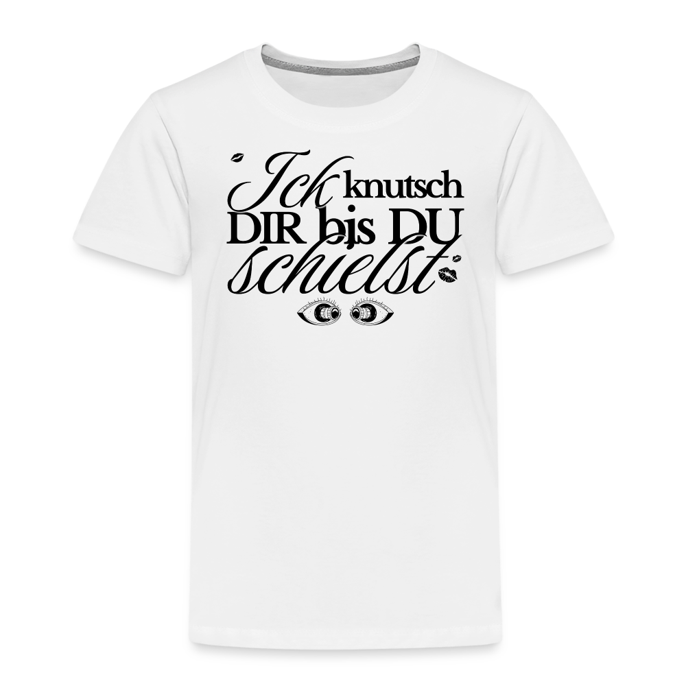 ICK KNUTSCH DIR - Kinder Premium T-Shirt - Weiß