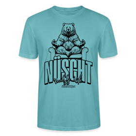 Berlin Shirt mit Schnauze - NÜSCHT muss ick 2025-Unisex,Bio - Pastelltürkis