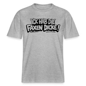 Berliner Shirt-ICK HAB DIE FAXEN DICKE-RELAXED FIT Unisex Organic T-Shirt - Grau meliert