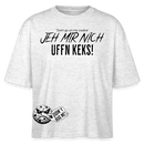 JEH MIR NICH UFFN KEKS!-Frauen Boxy Bio-T-Shirt - Weiß meliert