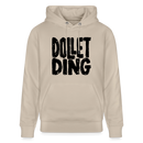 DOLLET DING-Berliner Spruch-Unisex Bio-Hoodie - Beige