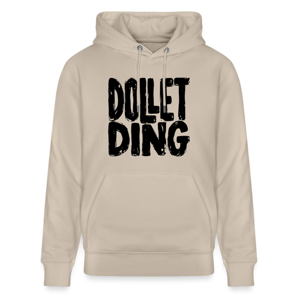DOLLET DING-Berliner Spruch-Unisex Bio-Hoodie - Beige