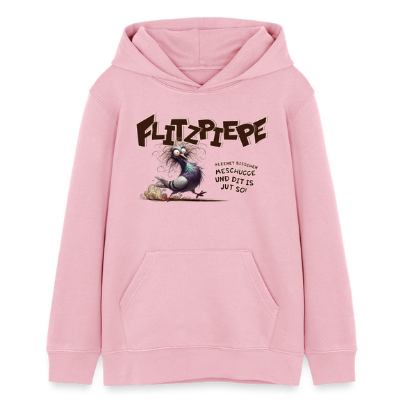 BERLINER FLITZPIEPE-Teenager Bio-Hoodie - Hellrosa