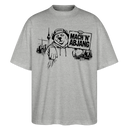 Dit ehrliche Berlin Shirt-MACH 'N ABJANG-Oversized Unisex Bio T-Shirt - Grau meliert