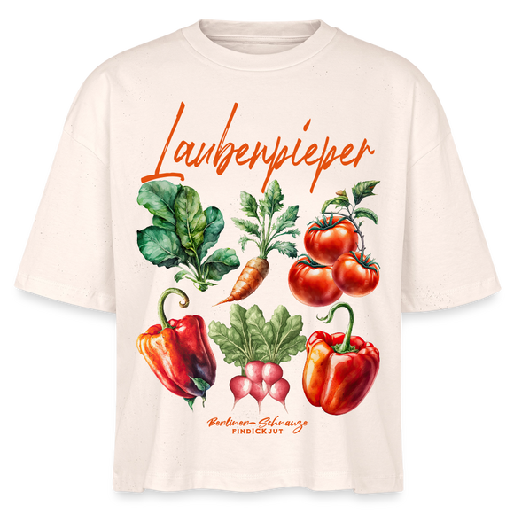 Berliner LAUBENPIEPER-Frauen Boxy Bio-T-Shirt - Natur
