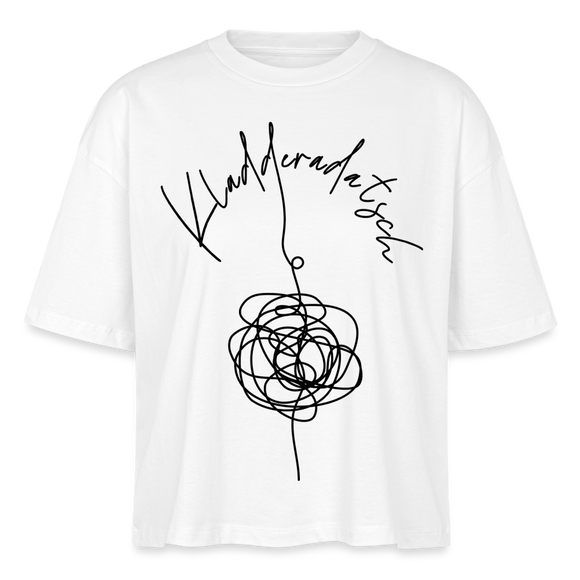 KLADDERADATSCH - Frauen Boxy Bio-T-Shirt - Weiß