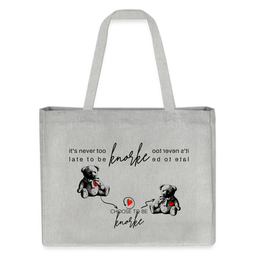 BERLINER KNORKE-Einkaufstasche - Grau meliert