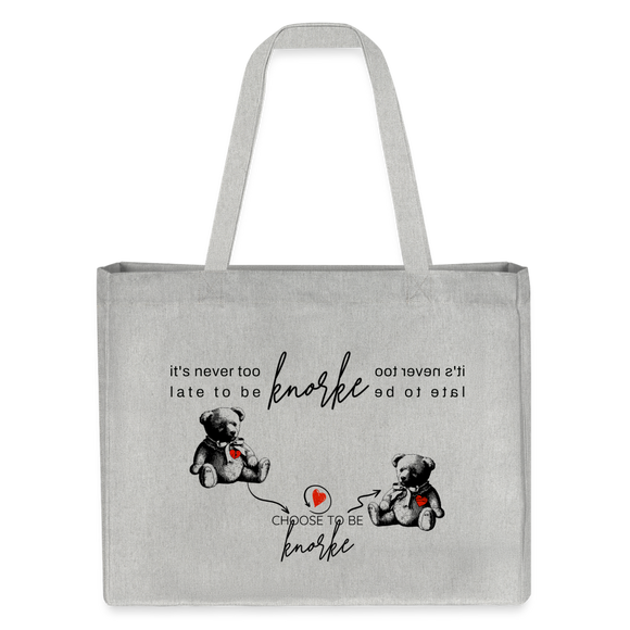 BERLINER KNORKE-Einkaufstasche - Grau meliert