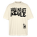 PASS MA UFF KEULE - Unisex Oversize Bio-T-Shirt BLASTER - Weißgrau