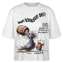 WAT KIEKSTN SO? - Frauen Boxy Bio-T-Shirt - Weiß meliert